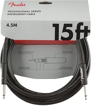FENDER 15` INST CABLE BLK инструментальный кабель, черный, длина 15` (4,6 м), диаметр 0.643 мм, прям FENDER 15` INST CABLE BLK инструментальный кабель, черный, длина 15` (4,6 м), диаметр 0.643 мм, прям