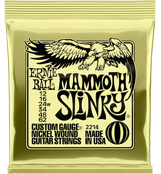 Ernie Ball 2214 Nickel Wound Slinky Mammoth 12-62 - струны для электрогитары Ernie Ball 2214 Nickel Wound Slinky Mammoth 12-62 - струны для электрогитары