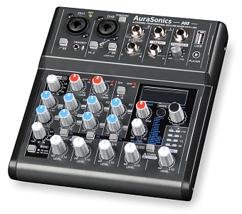 AuraSonics K4 - компактный микшерный пульт 2 мик.+1 лин.стерео+FXстерео+дополнительный стереоканал с AuraSonics K4 - компактный микшерный пульт 2 мик.+1 лин.стерео+FXстерео+дополнительный стереоканал с