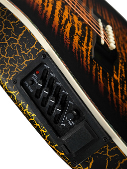 Smiger SM-4160-EQ-3TS - электро-акустическая гитара, с вырезом, санберст