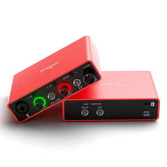 Wrugste GV-AR001B Аудиоинтерфейс USB, 2 входа (XLR + Jack) / 2 выхода Wrugste GV-AR001B Аудиоинтерфейс USB, 2 входа (XLR + Jack) / 2 выхода