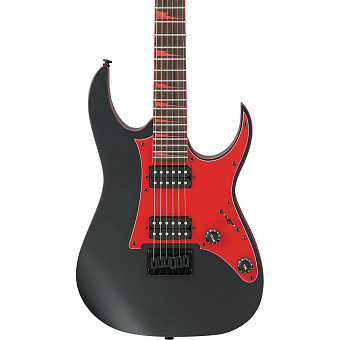 IBANEZ GRG131DX-BKF - электрогитара, Superstrat, HH, цвет - чёрный матовый с красным пикгардом IBANEZ GRG131DX-BKF - электрогитара, Superstrat, HH, цвет - чёрный матовый с красным пикгардом