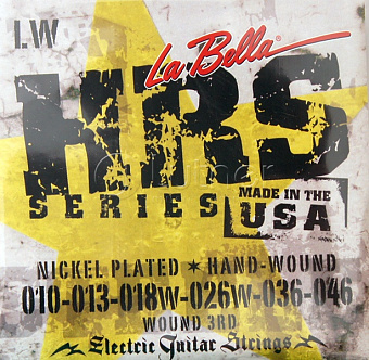 La Bella HRS-LW Hard Rockin Steel Комплект струн для электрогитары, никелированные, Light, 10-46 La Bella HRS-LW Hard Rockin Steel Комплект струн для электрогитары, никелированные, Light, 10-46