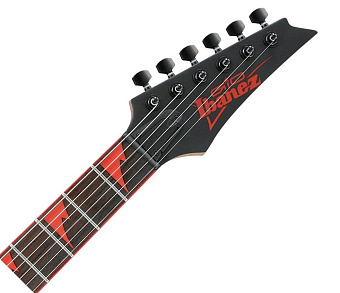 IBANEZ GRG131DX-BKF - электрогитара, Superstrat, HH, цвет - чёрный матовый с красным пикгардом IBANEZ GRG131DX-BKF - электрогитара, Superstrat, HH, цвет - чёрный матовый с красным пикгардом