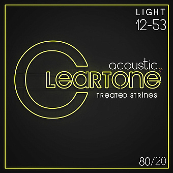 Cleartone 7612 80/20 Комплект струн для акустической гитары, бронза 80/20, с покрытием, 12-53 Cleartone 7612 80/20 Комплект струн для акустической гитары, бронза 80/20, с покрытием, 12-53