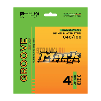 Markbass Groove Series MB4GVNP40100LS струны для бас-гитары, 40-100, никель Markbass Groove Series MB4GVNP40100LS струны для бас-гитары, 40-100, никель