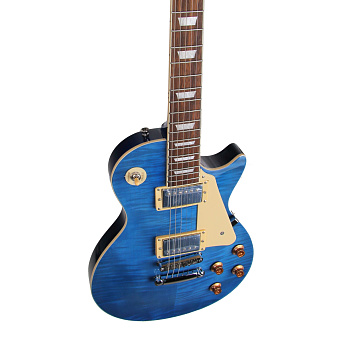 REDHILL LPX200 TBL - электрогитара, Les Paul, H+H, клен/окоуме, цвет прозрачный голубой REDHILL LPX200 TBL - электрогитара, Les Paul, H+H, клен/окоуме, цвет прозрачный голубой