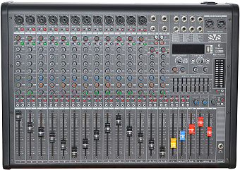 SVS Audiotechnik mixers AM-16 - микшерный пульт, 12 мик., 2 стер., DSP, MP3, Bluetooth