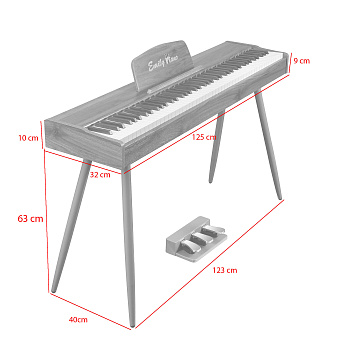 EMILY PIANO D-47 Walnut - цифровое фортепиано, орех матовое EMILY PIANO D-47 Walnut - цифровое фортепиано, орех матовое