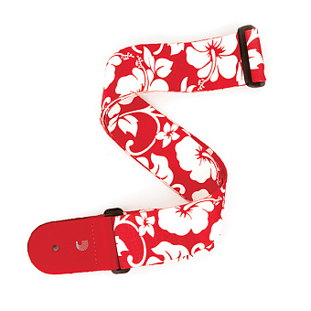 Planet Waves P20S1502 World Ремень для гитары, рисунок «Hibiscus», красный Planet Waves P20S1502 World Ремень для гитары, рисунок «Hibiscus», красный