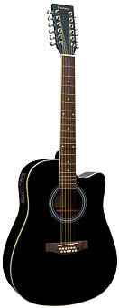 MARTINEZ W-1212 CEQ / BK 12-струнная электроакустическая гитара MARTINEZ W-1212 CEQ / BK 12-струнная электроакустическая гитара