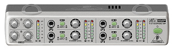 Behringer AMP800 4-канальный микшер-усилитель для наушников, 2 общих стереовхода, 4 секции с независ Behringer AMP800 4-канальный микшер-усилитель для наушников, 2 общих стереовхода, 4 секции с независ