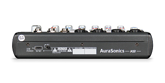 AuraSonics K8 - компактный микшерный пульт 2 мик.+2мик.моно/линейных стерео+1 лин.стерео+FXстерео+до AuraSonics K8 - компактный микшерный пульт 2 мик.+2мик.моно/линейных стерео+1 лин.стерео+FXстерео+до