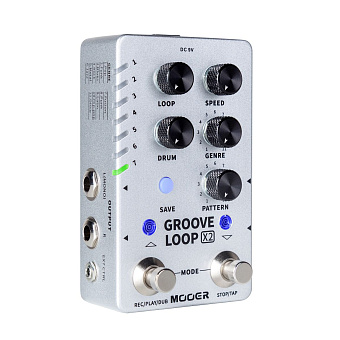 Mooer Groove Loop X2 - педаль лупер со встроенной драм-машиной Mooer Groove Loop X2 - педаль лупер со встроенной драм-машиной